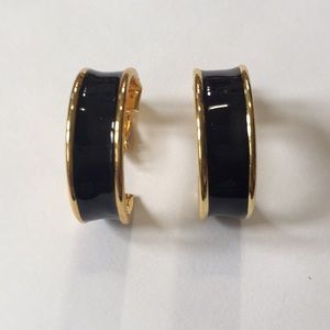 Black Enamel Earrings